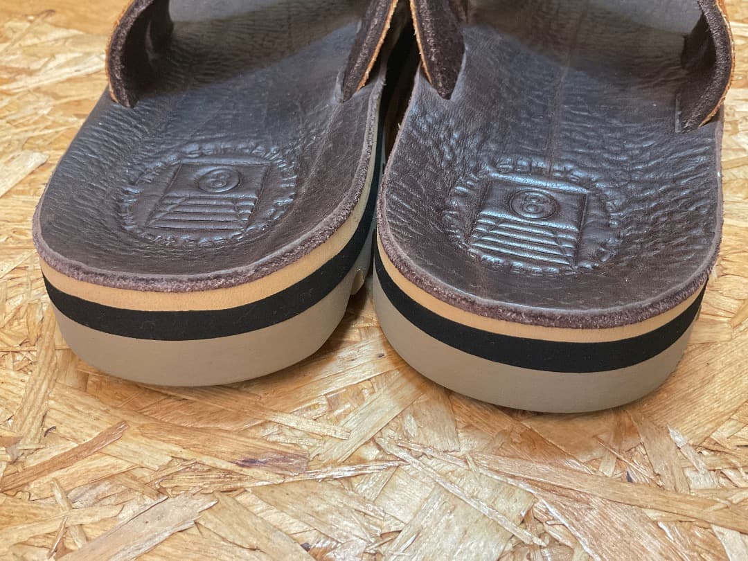 美品 The Sandalman ビーチワイド スエード/レザー サンダル 8