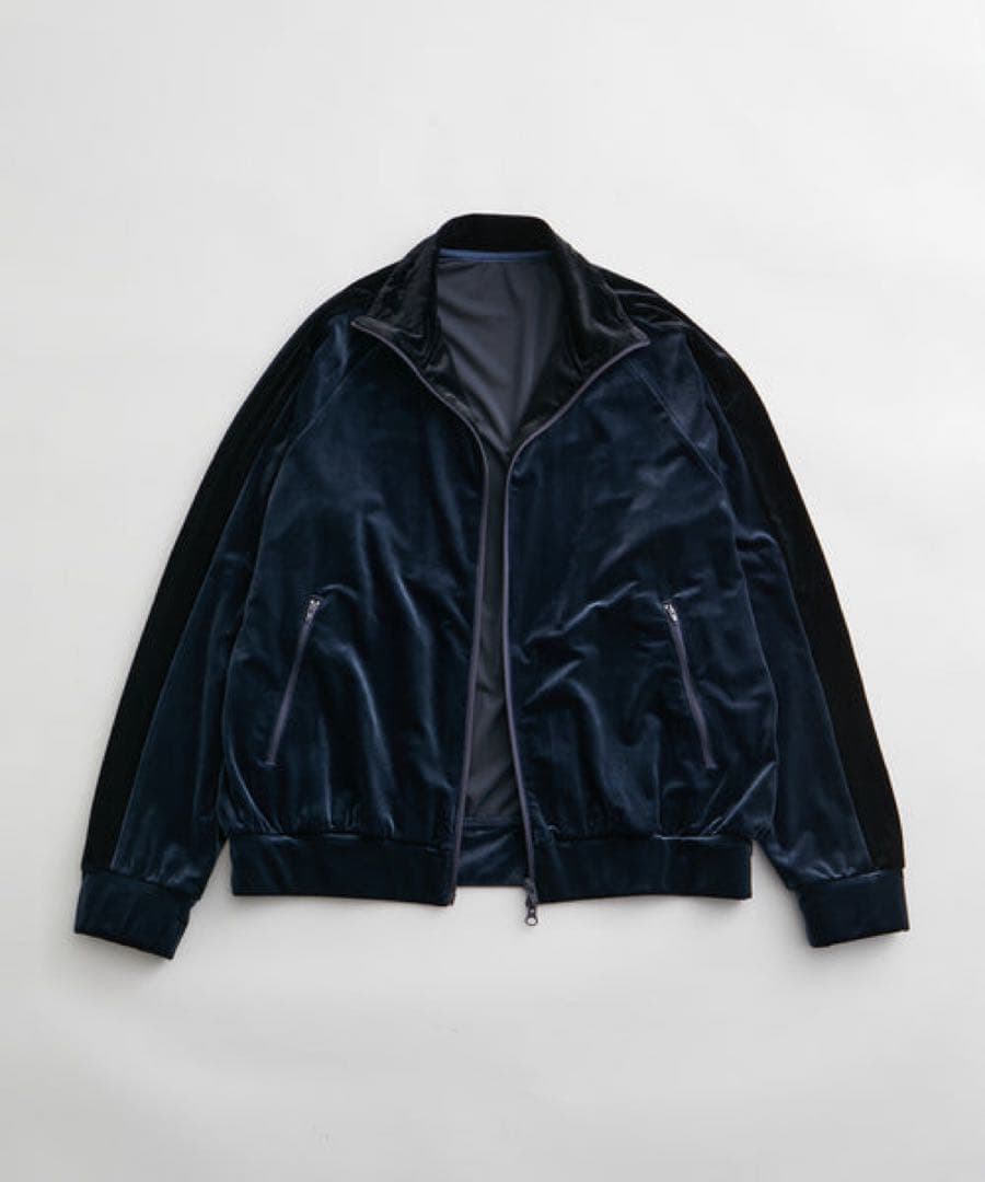 adam et rope ルーズシルエット ベロア トラックジャケット