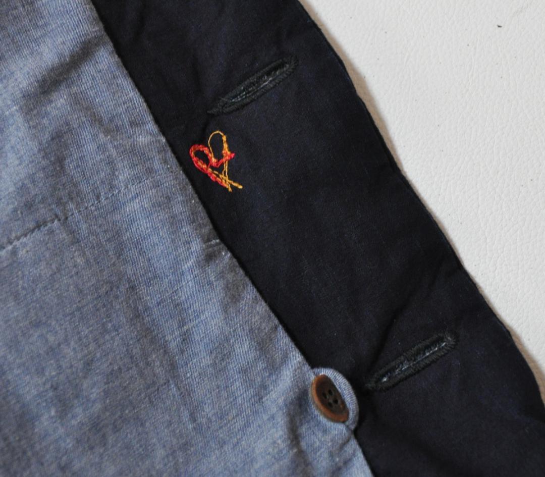 45R インディゴ ダウンベスト