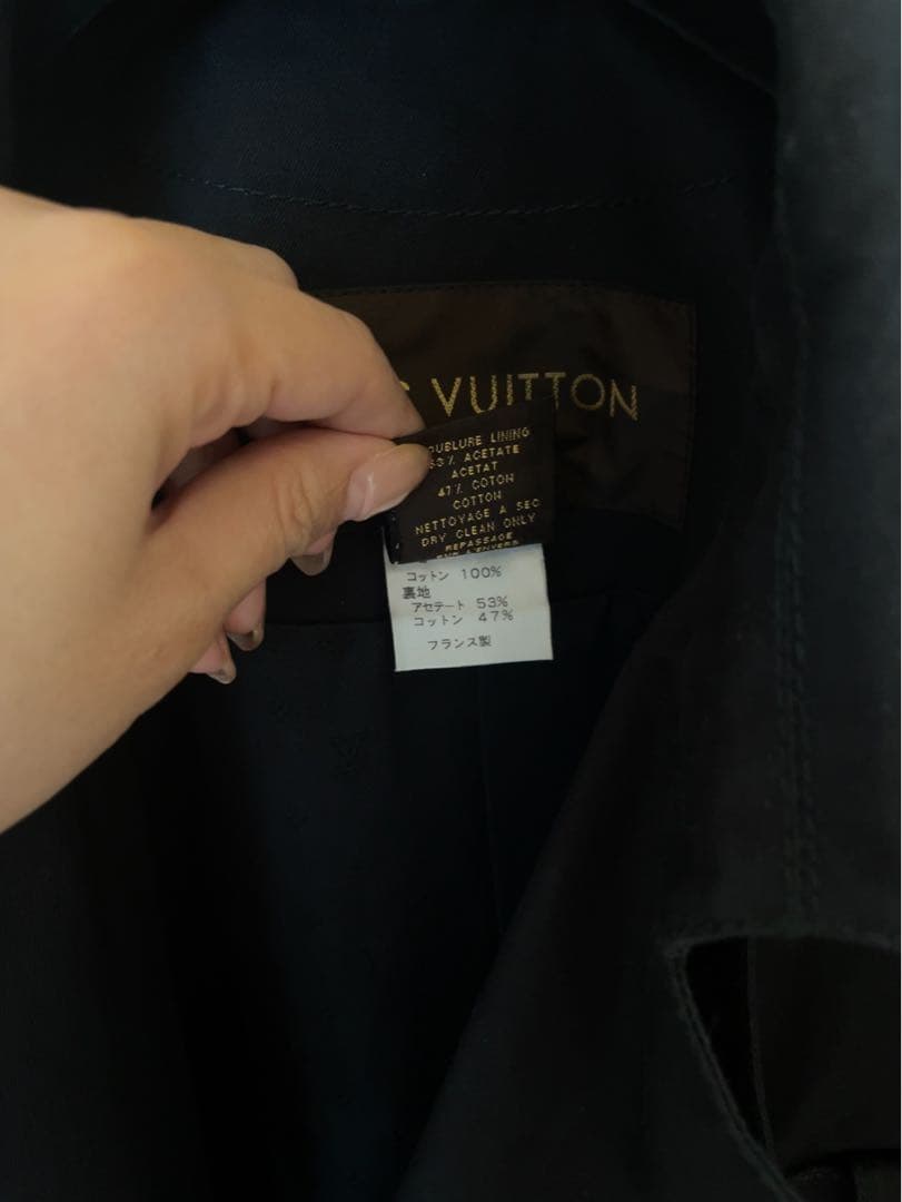 【LOUIS VUITTON】ルイ・ヴィトン　トレンチコート38 黒
