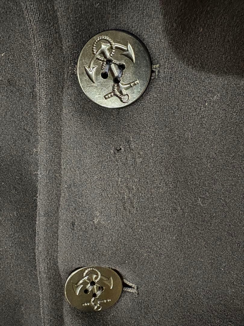 1940s WW2 US NAVY 実物 Pコート 10ボタンXL