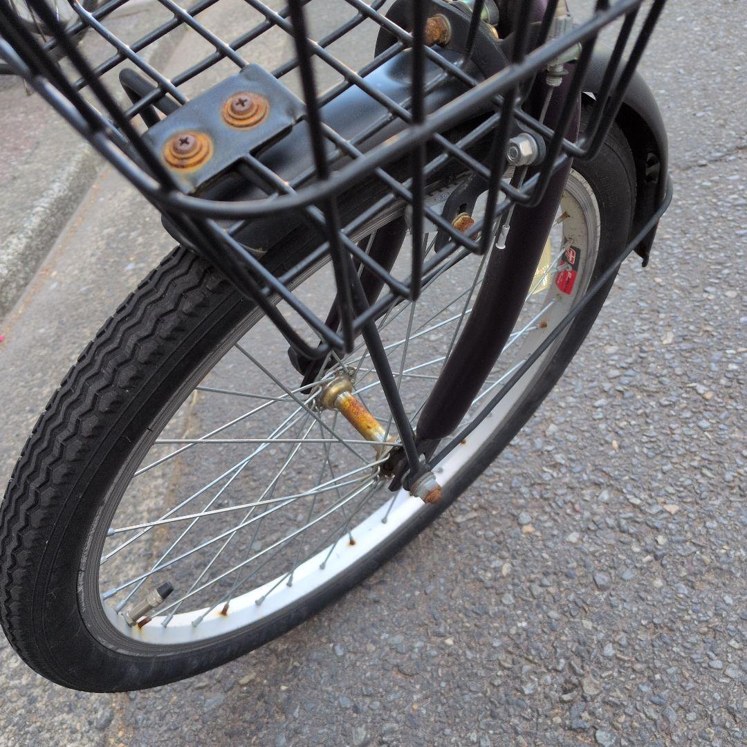 【引き取り限定】SHIMANO折りたたみ自転車 20インチ パープル ギア6段階