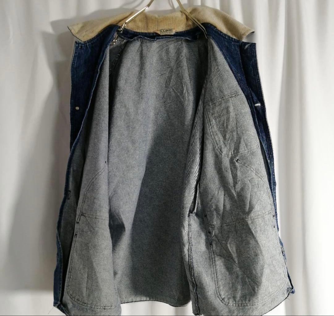 希少 80s L.L.bean デニムハンティングジャケット 古着 N590