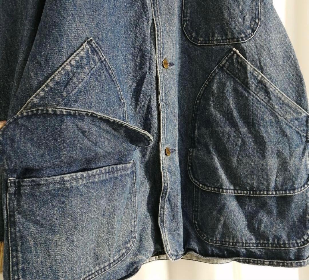 希少 80s L.L.bean デニムハンティングジャケット 古着 N590