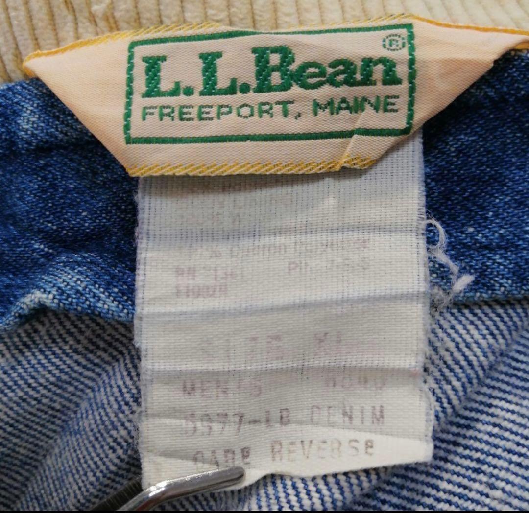 希少 80s L.L.bean デニムハンティングジャケット 古着 N590