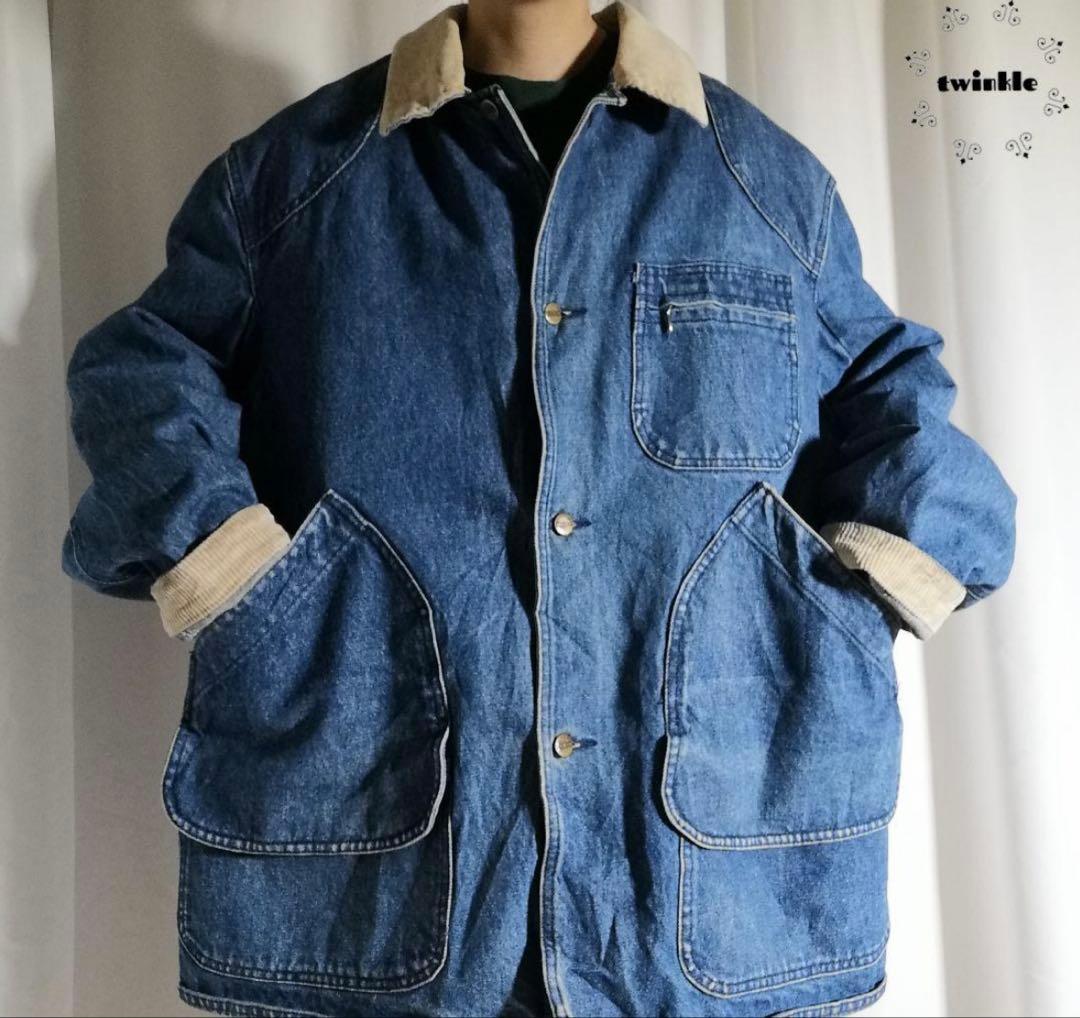 希少 80s L.L.bean デニムハンティングジャケット 古着 N590