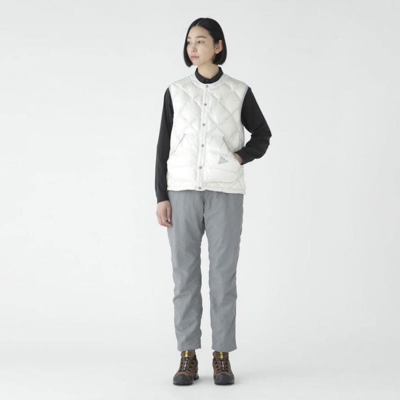 23FW and wander アンドワンダー ダウンベスト サイズWM