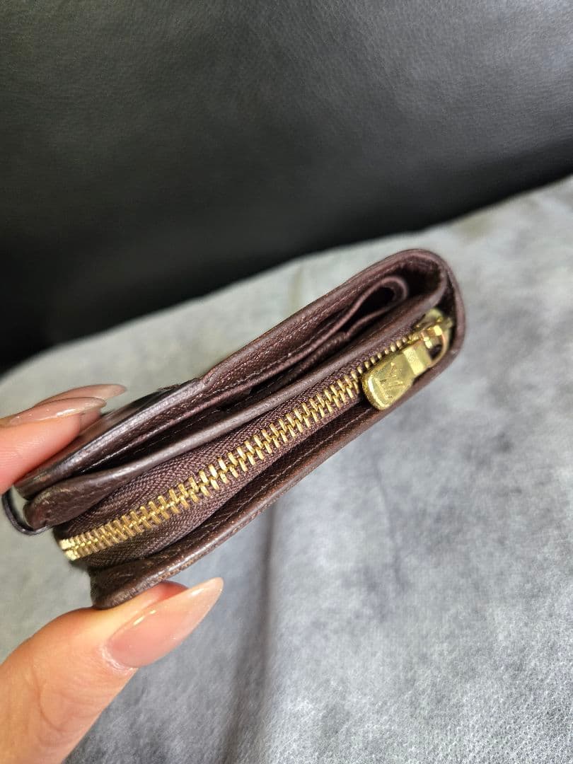 美品Louis Vuitton ルイヴィトン コンパクト 二つ折り財布 ダミエ