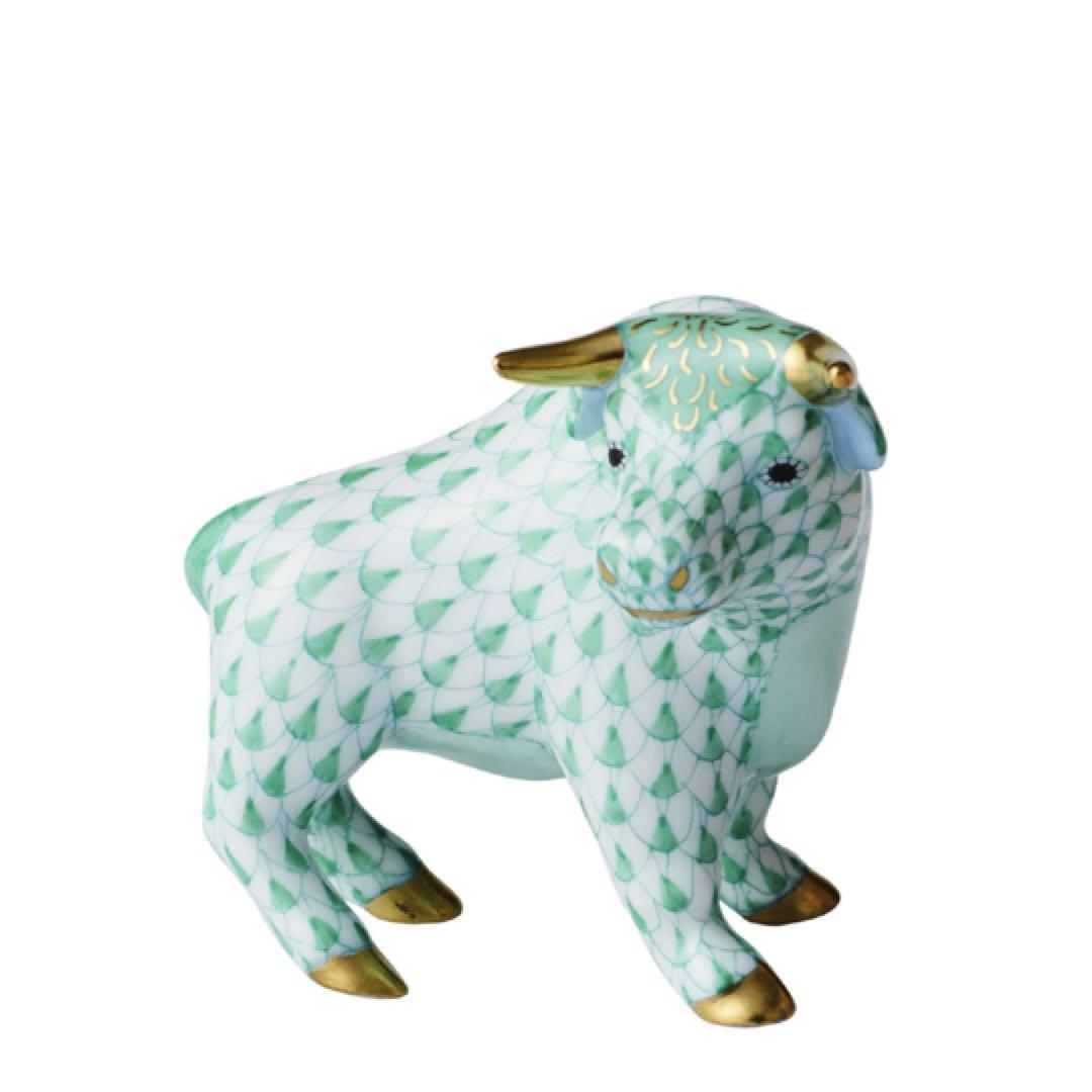 うし(丑・牛・グリーン) ヘレンド/Herend干支置物