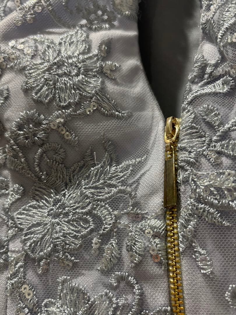 ジュエルズ JEWELS 刺繍ドレス ブルー キャバドレス　Mサイズ