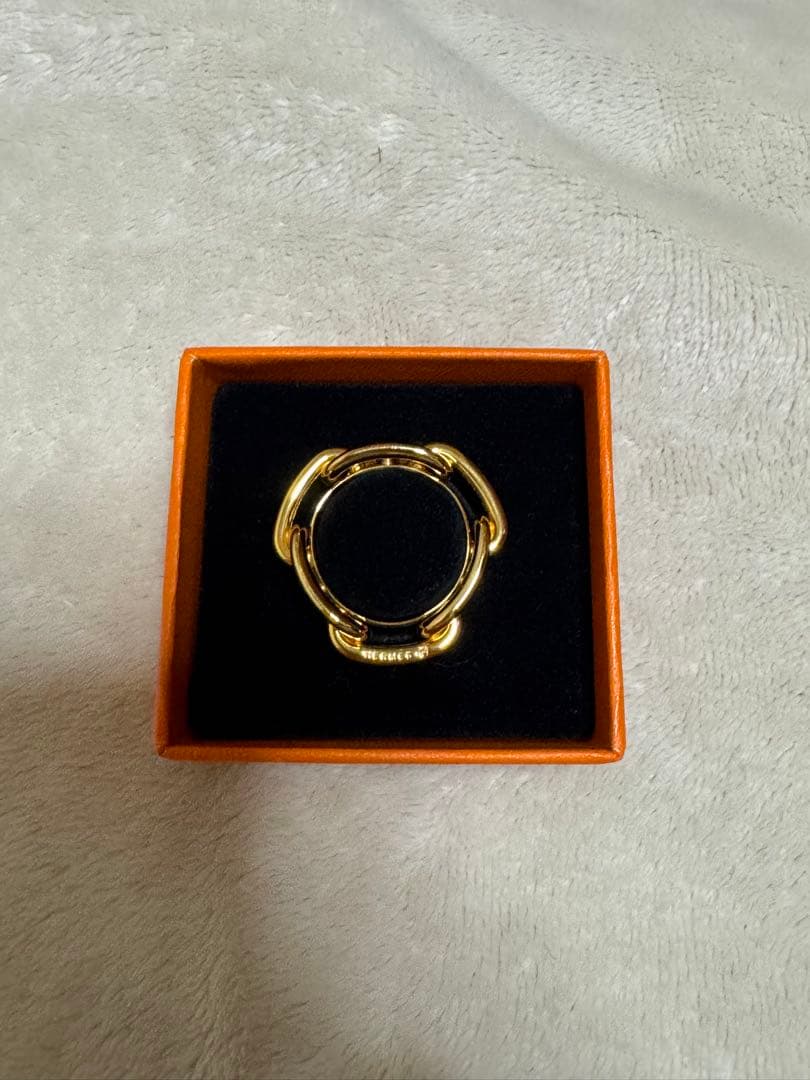 エルメス　シェーヌダンクル　スカーフリング　　ゴールド　金