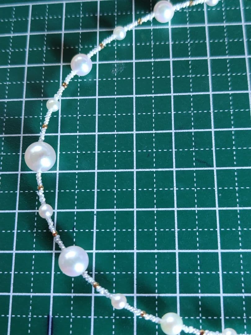 K18 各サイズの、アコヤ真珠と、あこや砂芥子パールの、オメガ風ネックレス