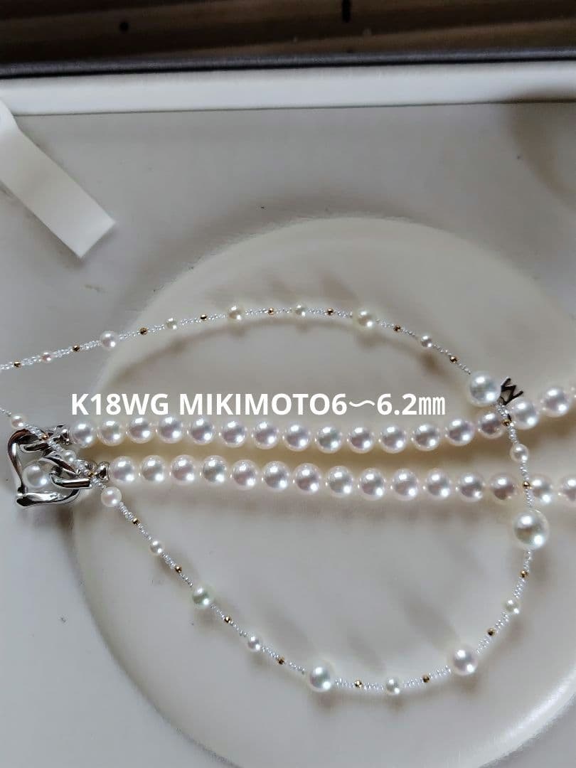 K18 各サイズの、アコヤ真珠と、あこや砂芥子パールの、オメガ風ネックレス