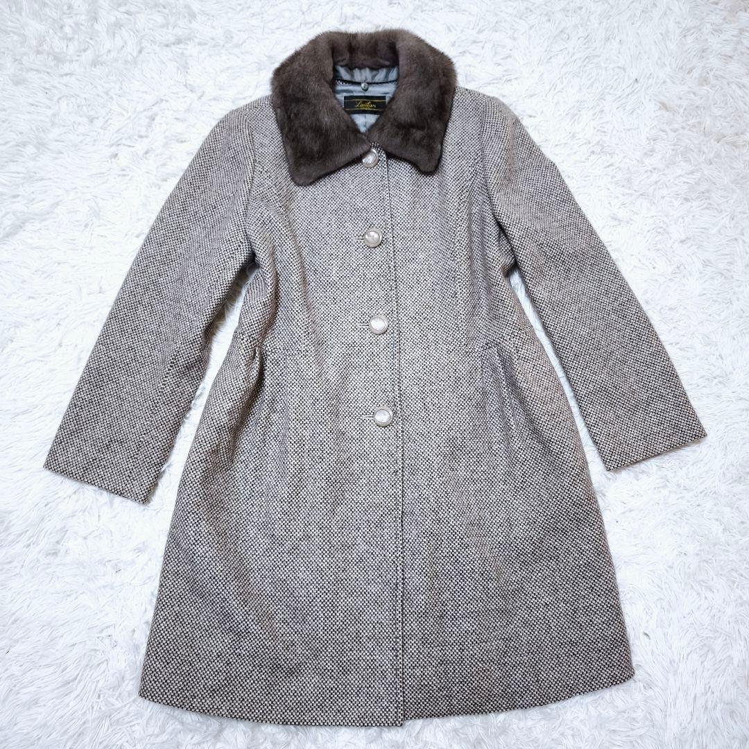 極美品 レリアン Leillian カシミヤ シルク ミンク毛皮 13+ 2XL