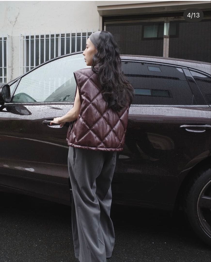 着用1回✨Ameri vintage✨QUILTING MINIVEST