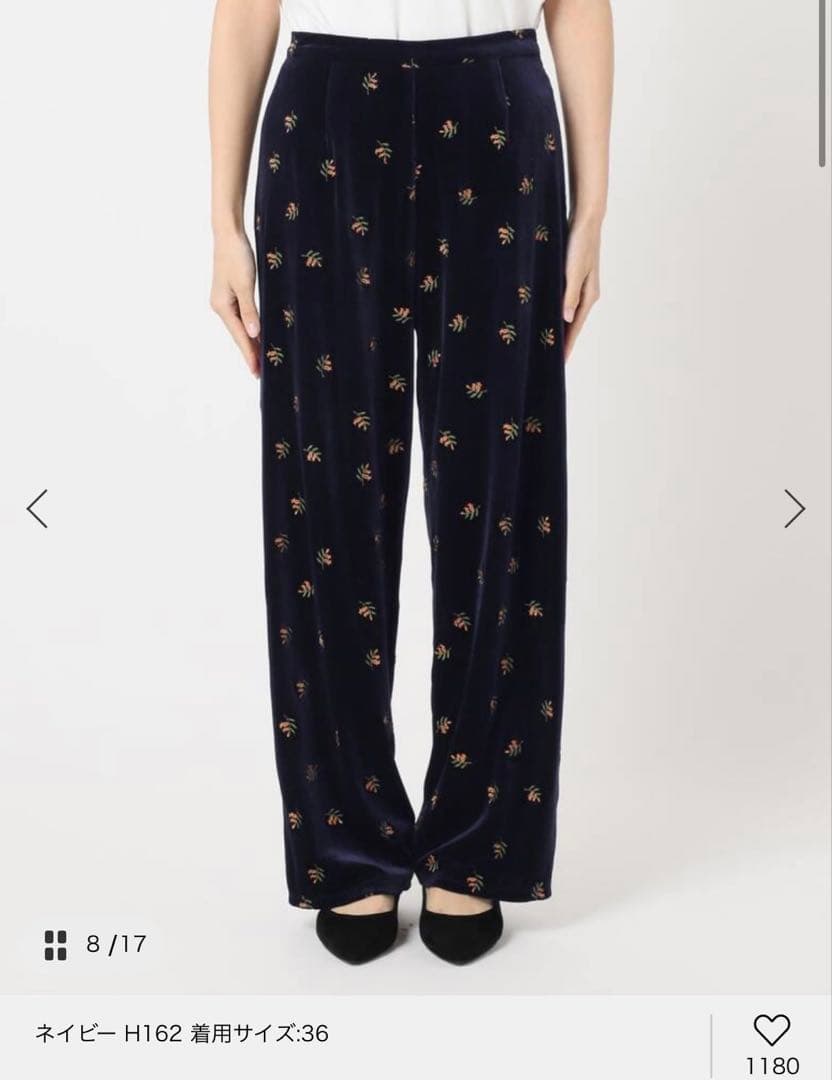 OUTDOOR PRODUCTS 刺繍ベロアフレアパンツ 38サイズ