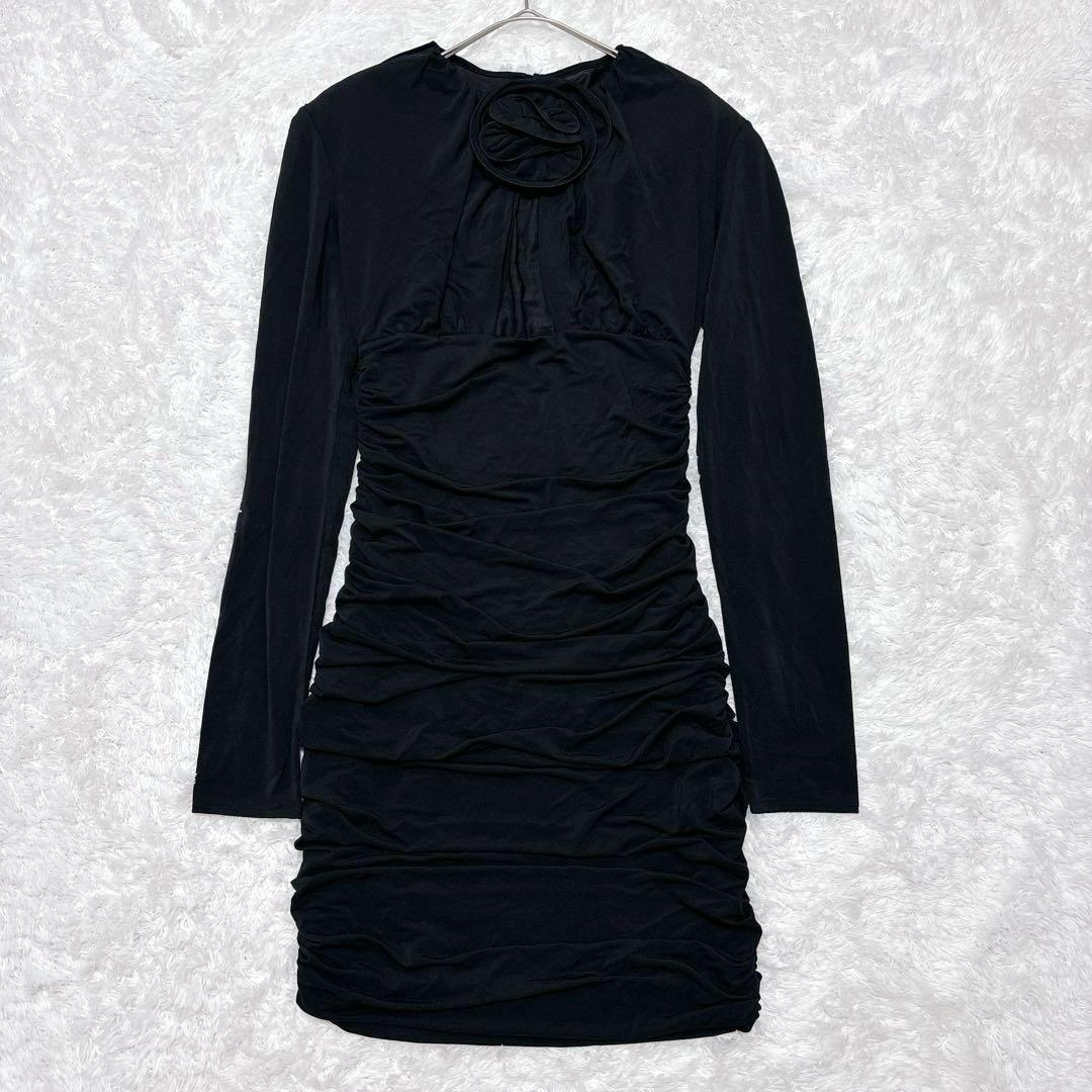 美品✨magda butrym  ローズモチーフショルダーパッドワンピース