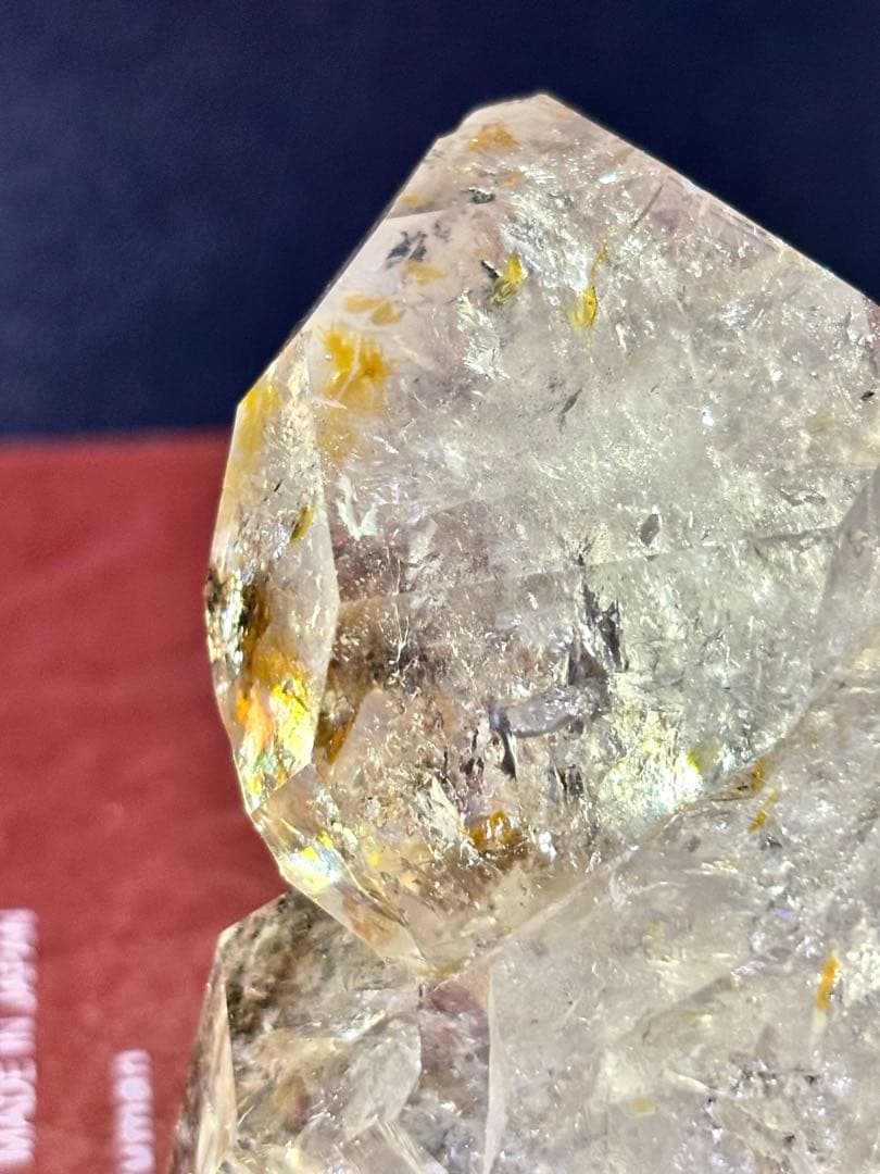 【超希少】大型 ゴールデン ハーキマーダイヤモンド 原石 (ハーキマー産) 水晶