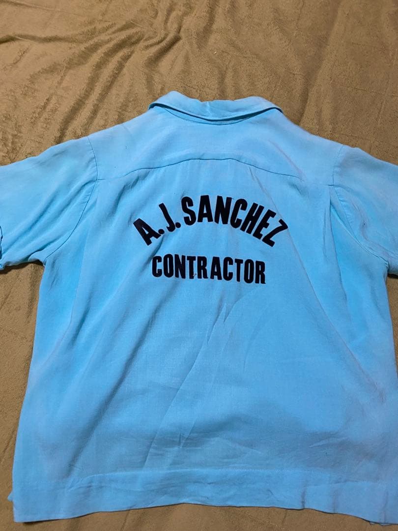 50s 60s ANGELTOWN ボーリングシャツ レーヨン