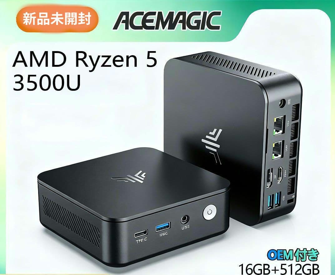【新品未開封】NIPOGI Ryzen 5 3500U ミニPC