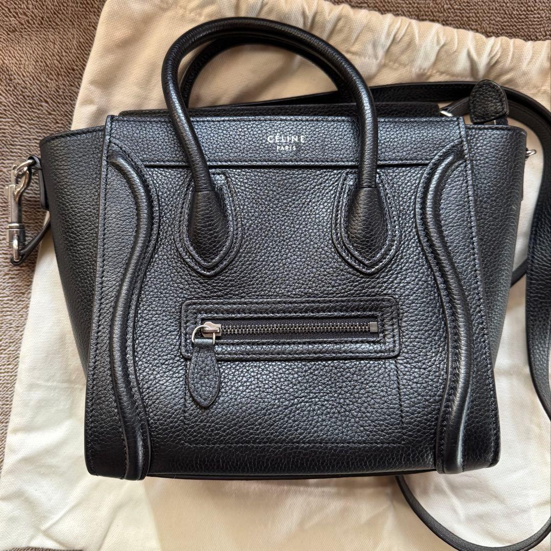 mame CELINE ラゲージナノ ブラック ショルダーバッグ