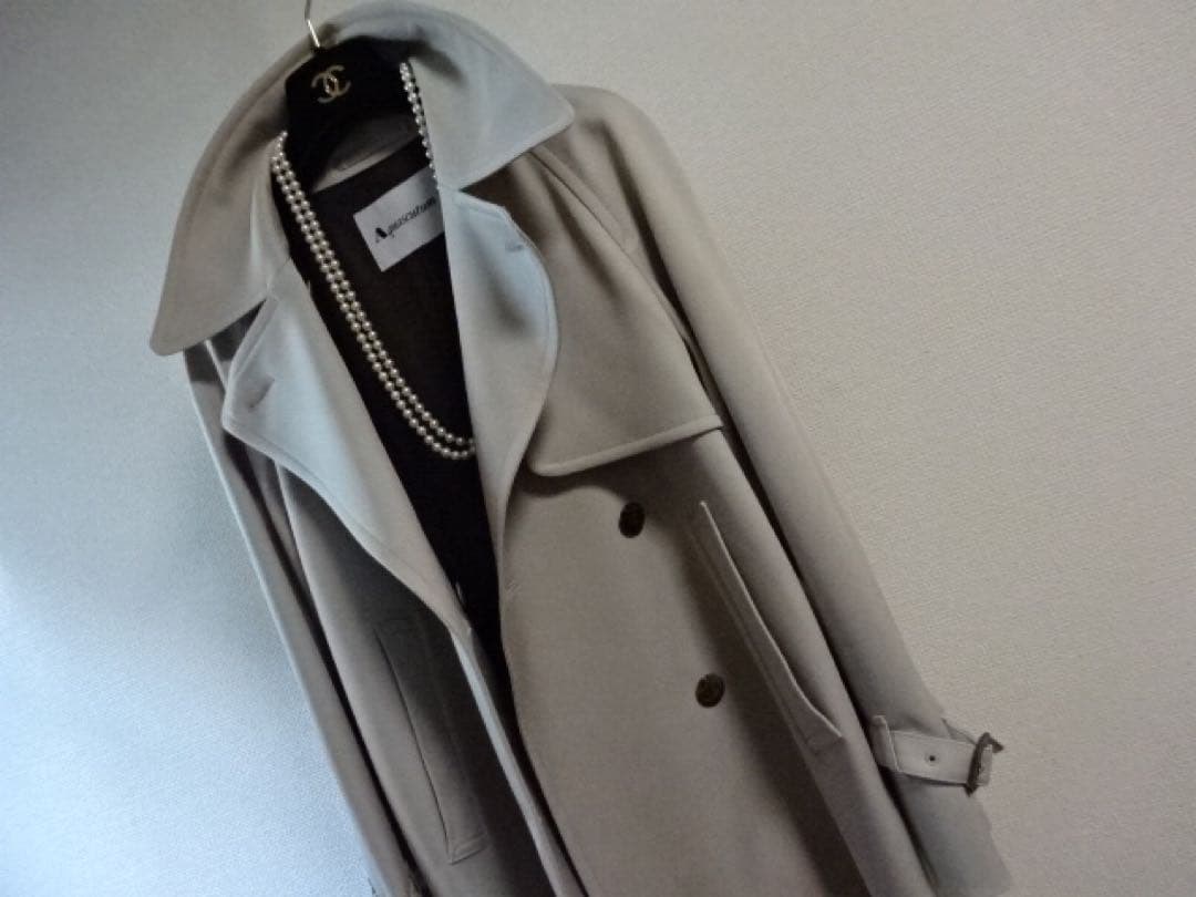 アクアスキュータム　ツイルショートコート　トレンチコート