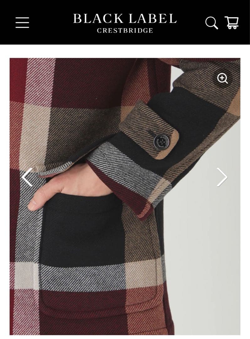 美品★完売品★お洒落BLACK LABEL チェック柄 ダッフルコート定価12万