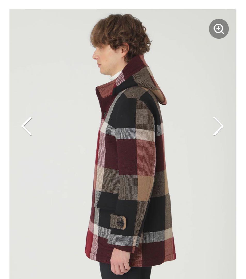 美品★完売品★お洒落BLACK LABEL チェック柄 ダッフルコート定価12万