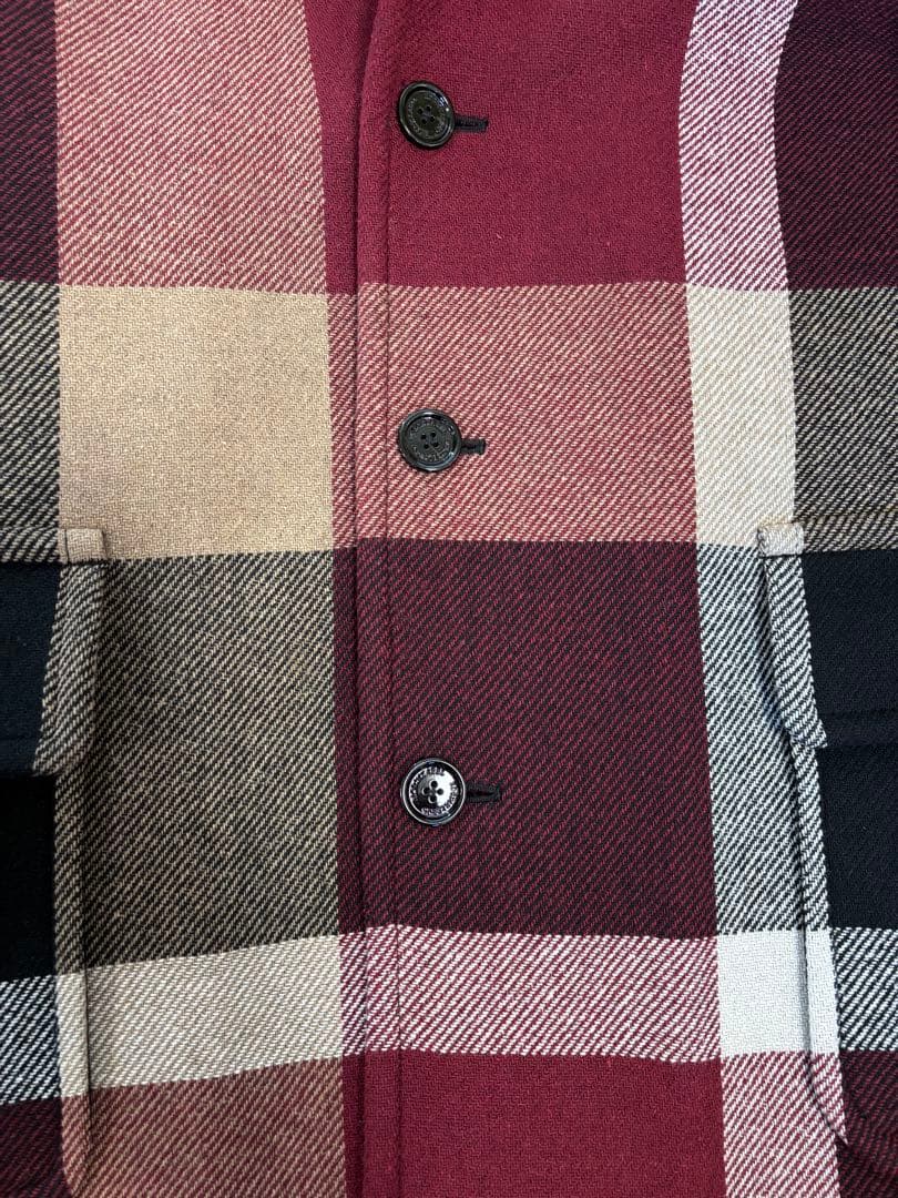 美品★完売品★お洒落BLACK LABEL チェック柄 ダッフルコート定価12万