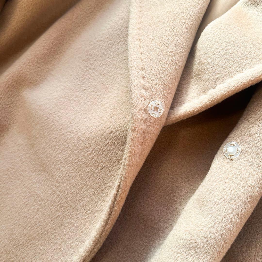 MAXMARA マダムアイコン ロングコート カシミヤ混 襟 キャメル 36