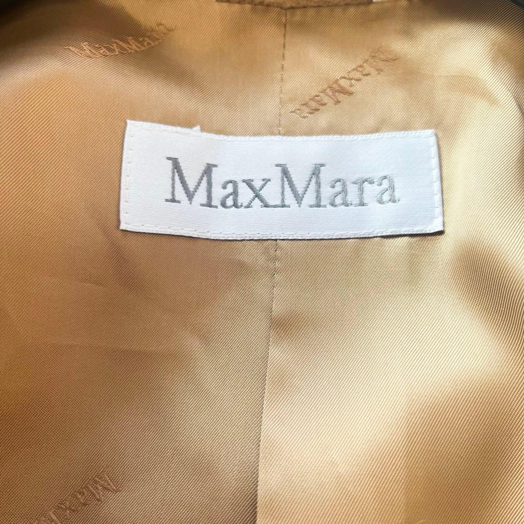 MAXMARA マダムアイコン ロングコート カシミヤ混 襟 キャメル 36