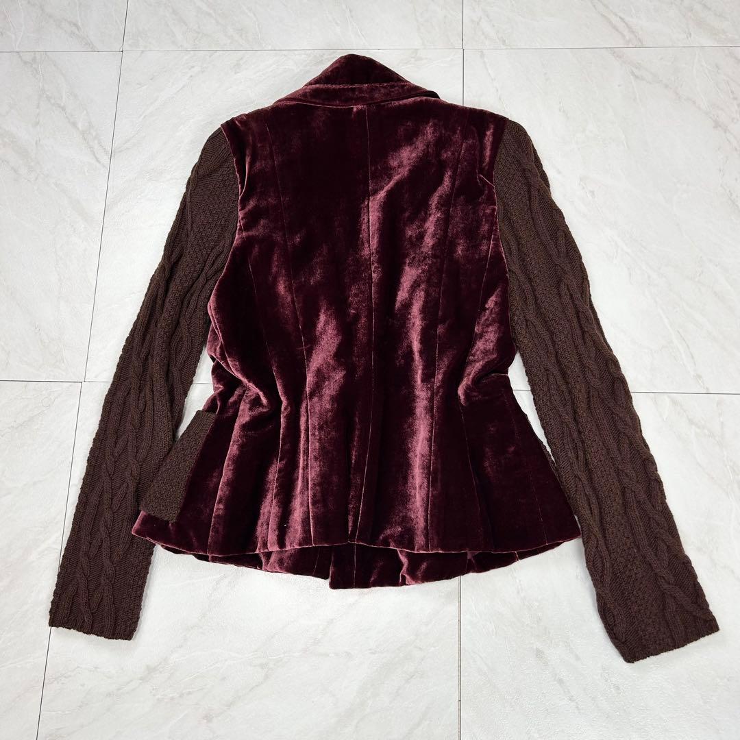archive ディオール ガリアーノ期 ベロア ニット テーラードジャケット