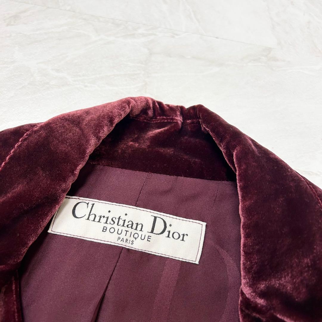 archive ディオール ガリアーノ期 ベロア ニット テーラードジャケット