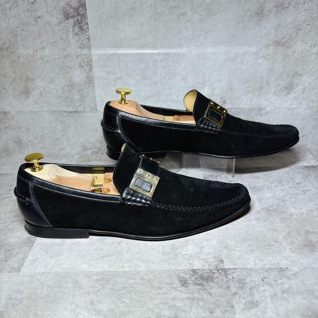 美品 ドルチェ&ガッバーナ ローファー 8 DG バックル ブラック