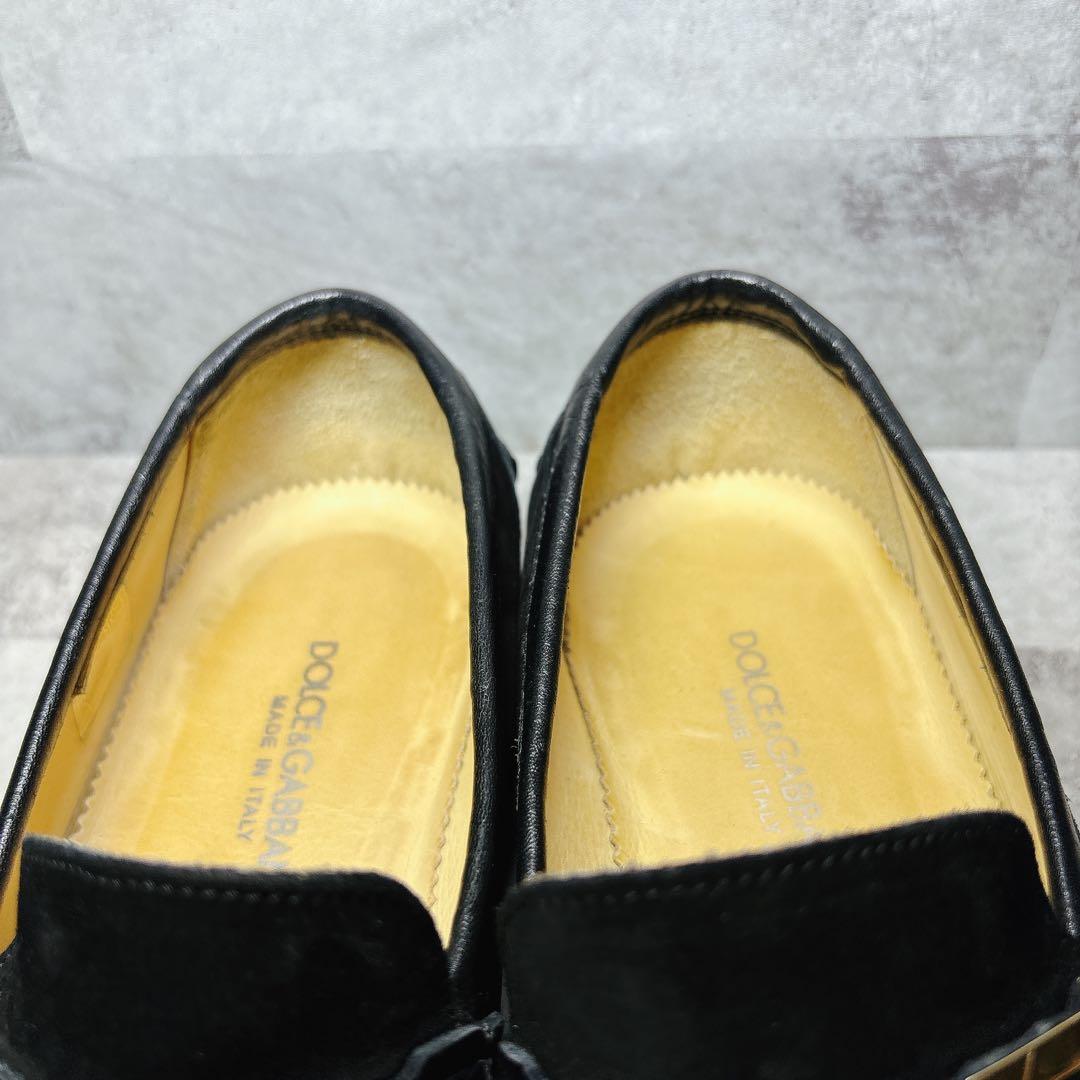 美品 ドルチェ&ガッバーナ ローファー 8 DG バックル ブラック