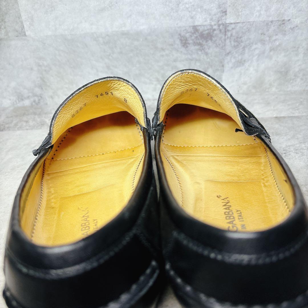 美品 ドルチェ&ガッバーナ ローファー 8 DG バックル ブラック