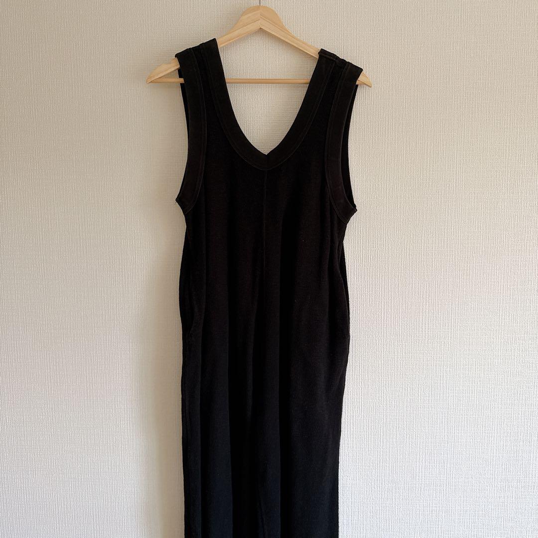 todayful コットンリネンラフコンビネゾン サロペット 黒 完売品 近年