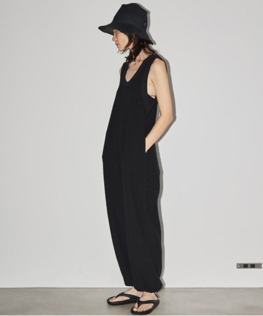 todayful コットンリネンラフコンビネゾン サロペット 黒 完売品 近年