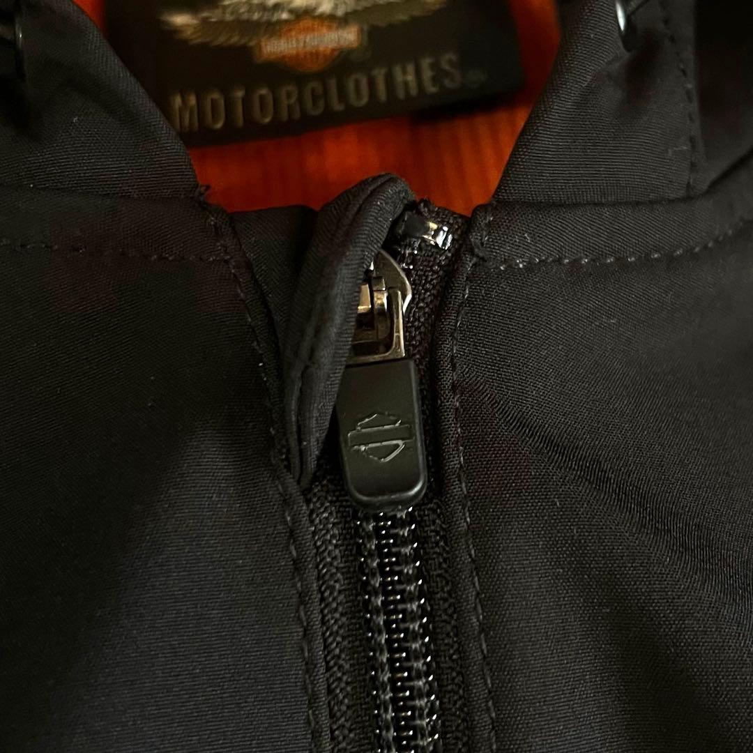 ハーレーダビッドソン バーティカルストライプフーデッドストレッチジャケット　L