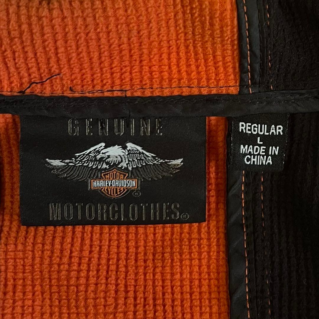 ハーレーダビッドソン バーティカルストライプフーデッドストレッチジャケット　L