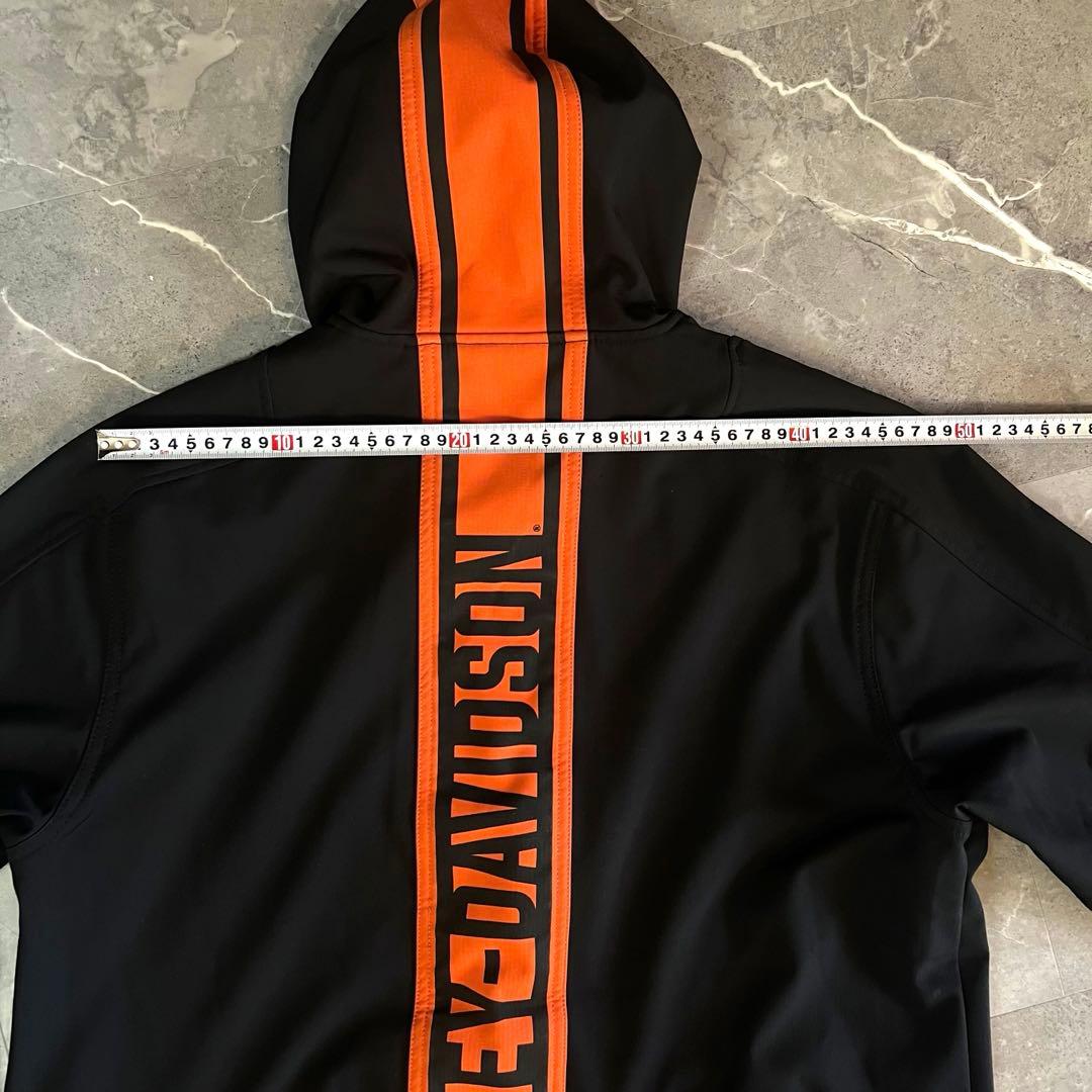 ハーレーダビッドソン バーティカルストライプフーデッドストレッチジャケット　L