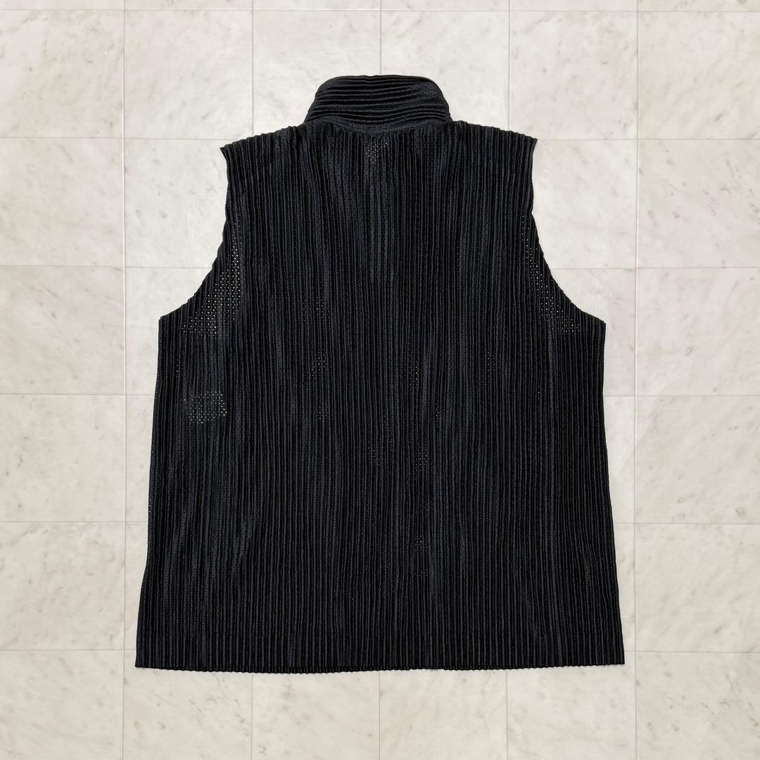 【美品】 HOMME PLISSE 25SS ノースリーブ プリーツ シャツ