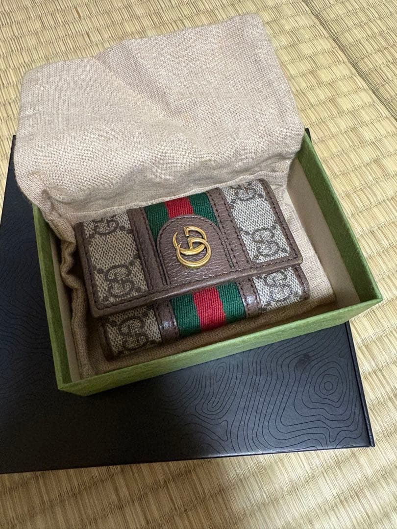 GUCCI キーケース ブラウン/グリーン/レッド