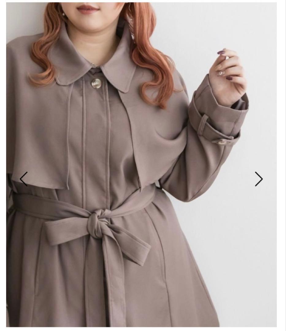 新品未使用 CLETTEオリジナル★ケープカラーミドルトレンチコート 4L