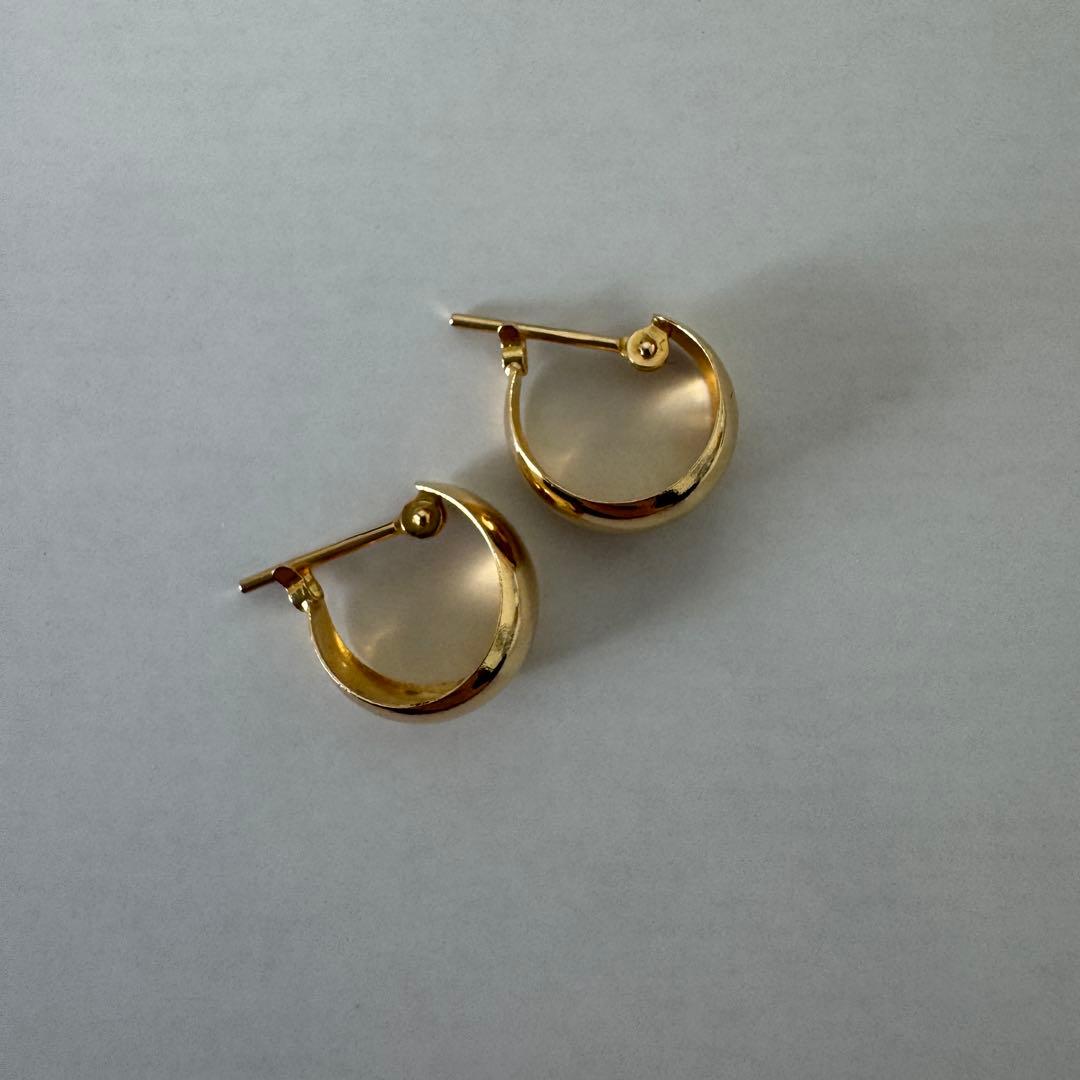 K18YG フープピアス ムーンピアス イエローゴールド 楽天ジュエリー