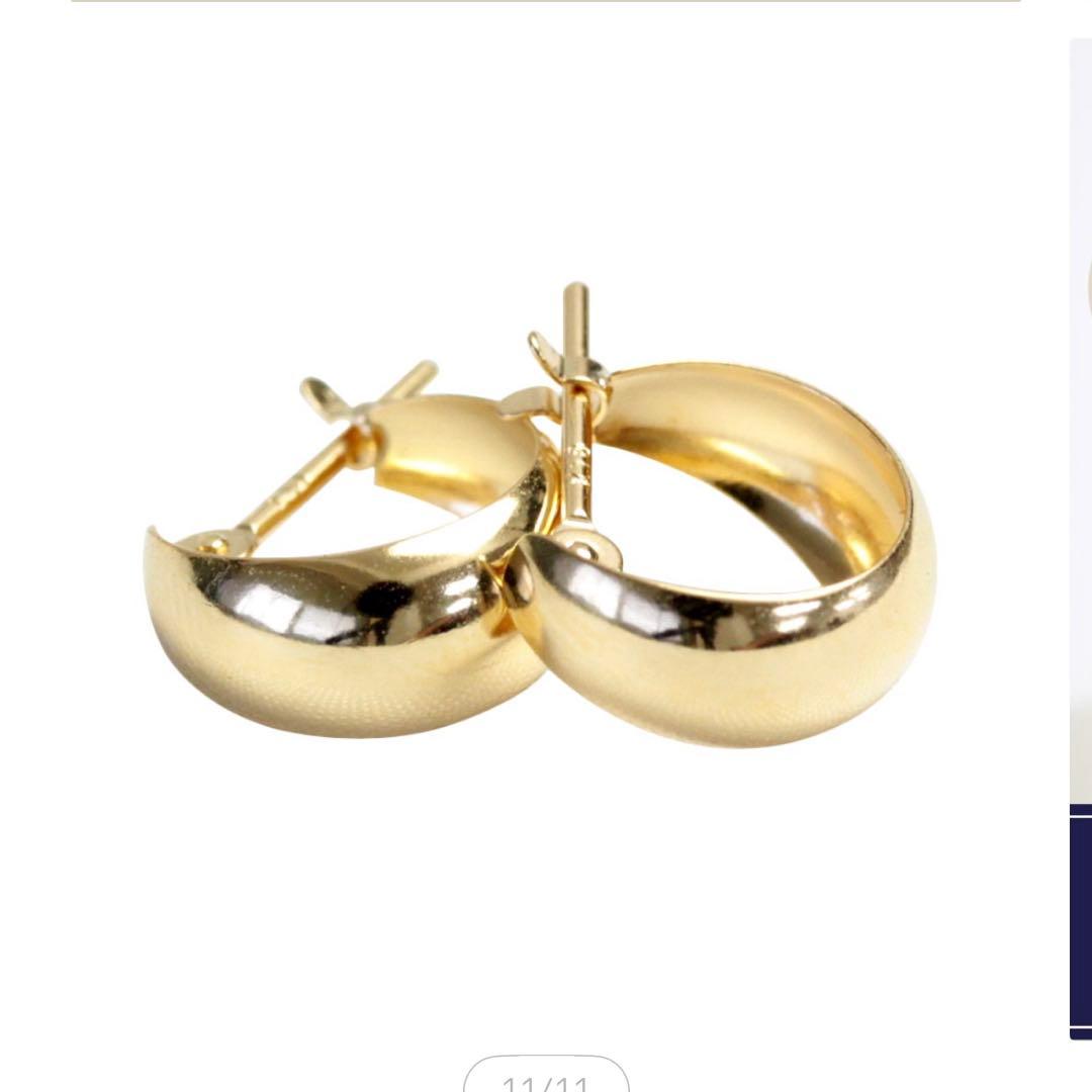 K18YG フープピアス ムーンピアス イエローゴールド 楽天ジュエリー