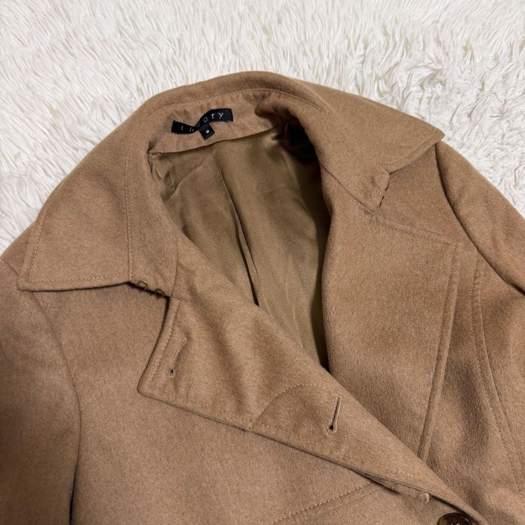 極美品カシミヤ100% セオリー　ベルテッドコート　ダブルトレンチコート