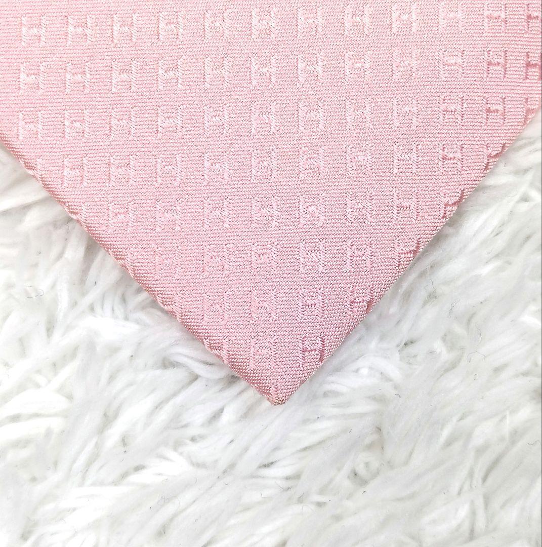 ✨️美品✨️ HERMES エルメス ファソネ ネクタイ シルク ピンク H柄