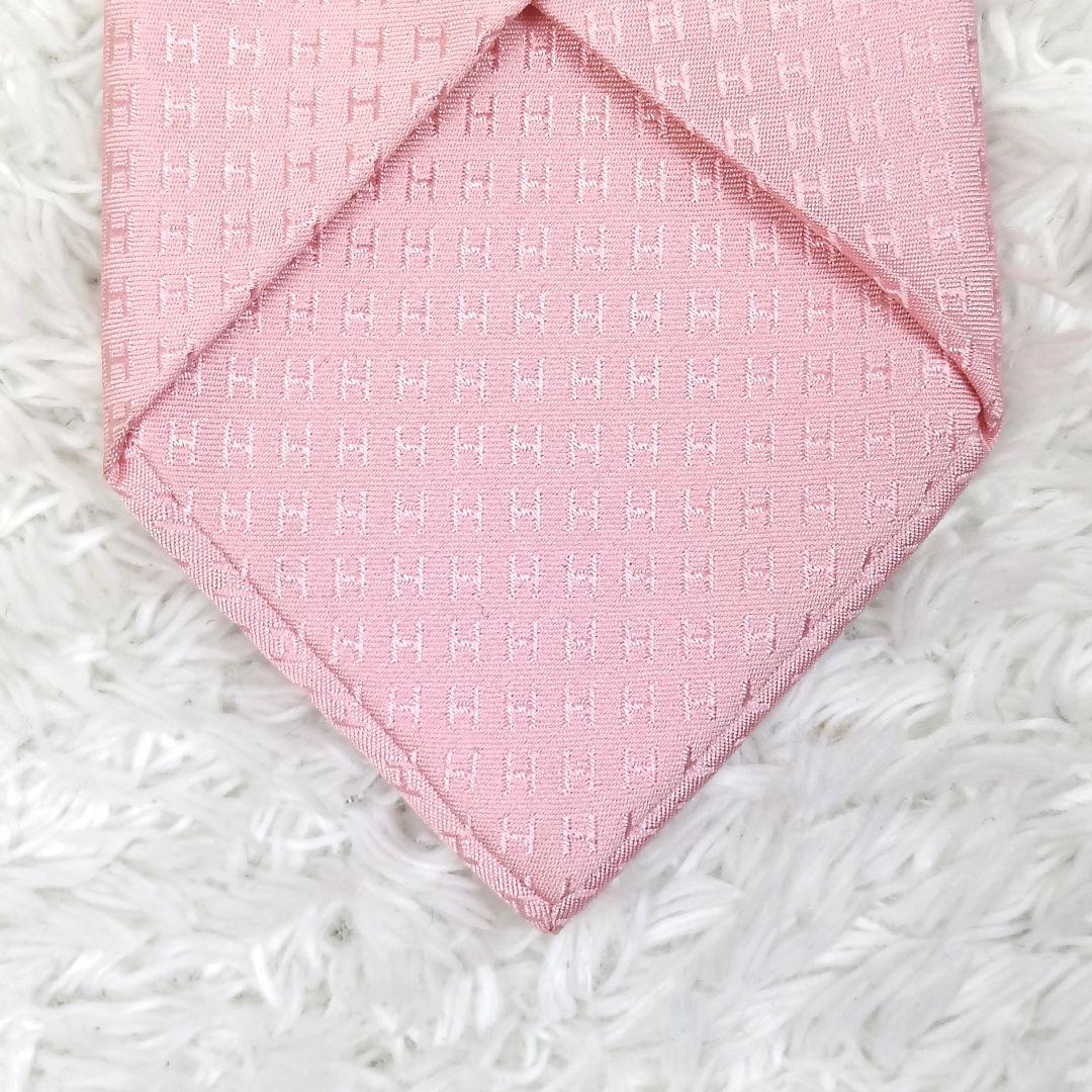 ✨️美品✨️ HERMES エルメス ファソネ ネクタイ シルク ピンク H柄
