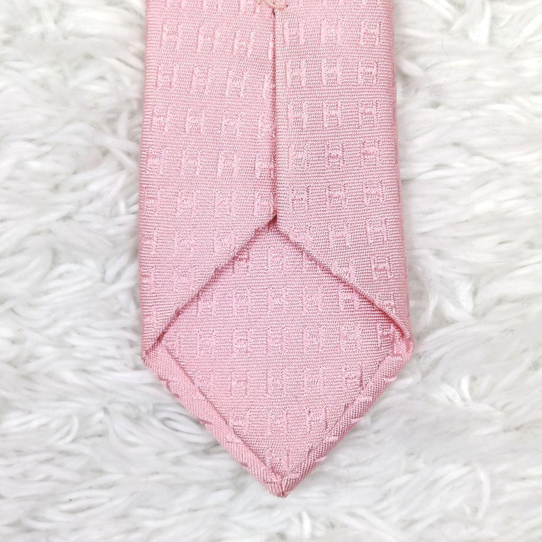 ✨️美品✨️ HERMES エルメス ファソネ ネクタイ シルク ピンク H柄